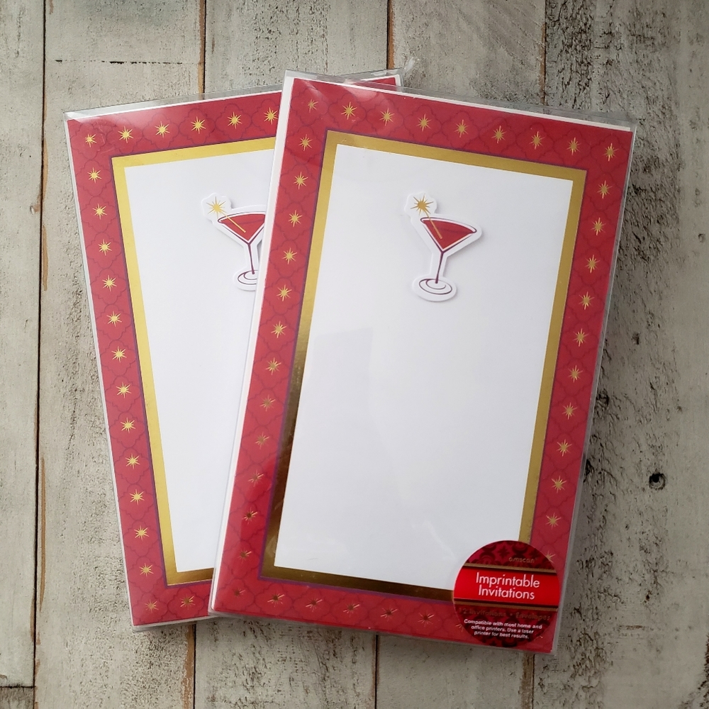 Christmas Party drink card printable invitations